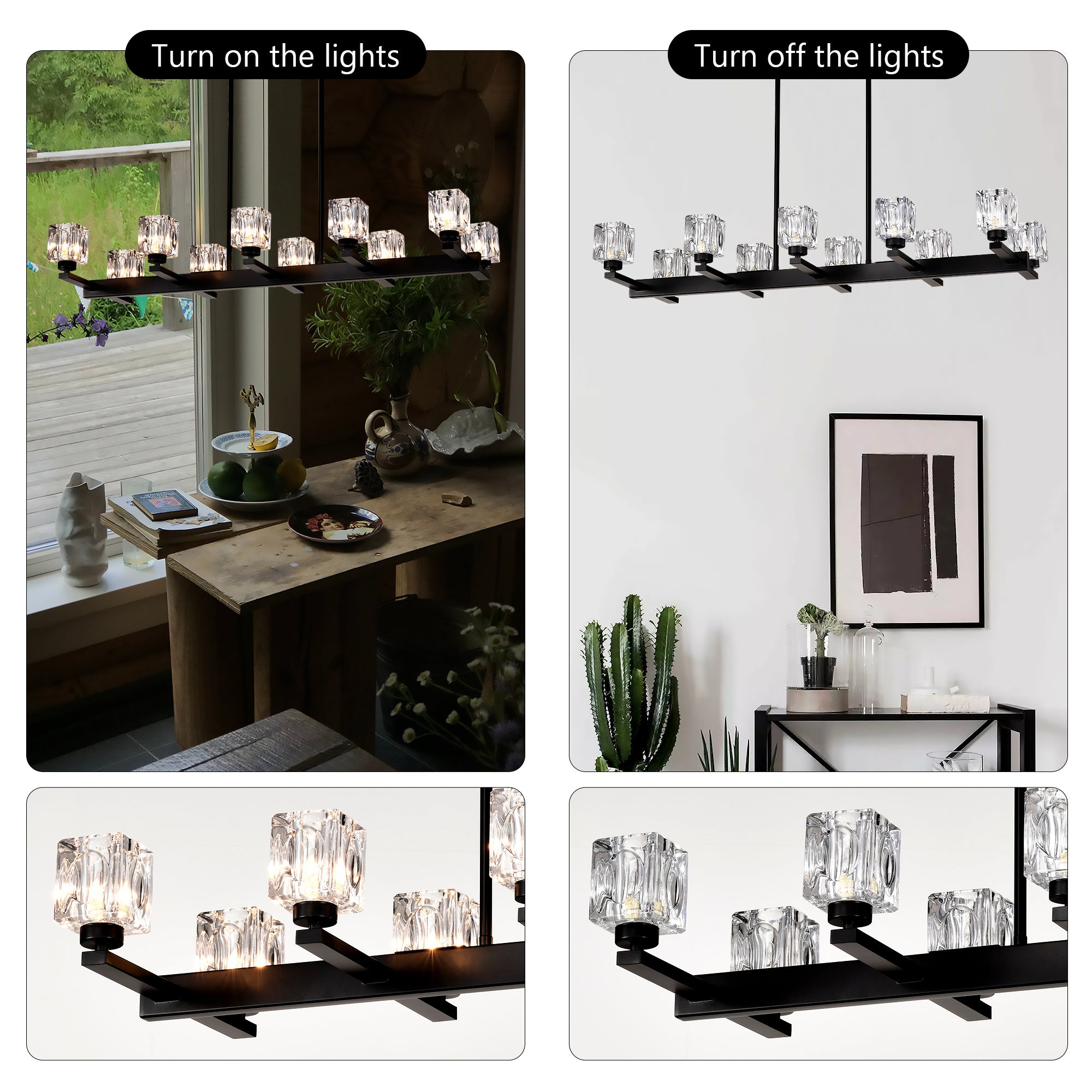 Black Farmhouse Linear Pendant