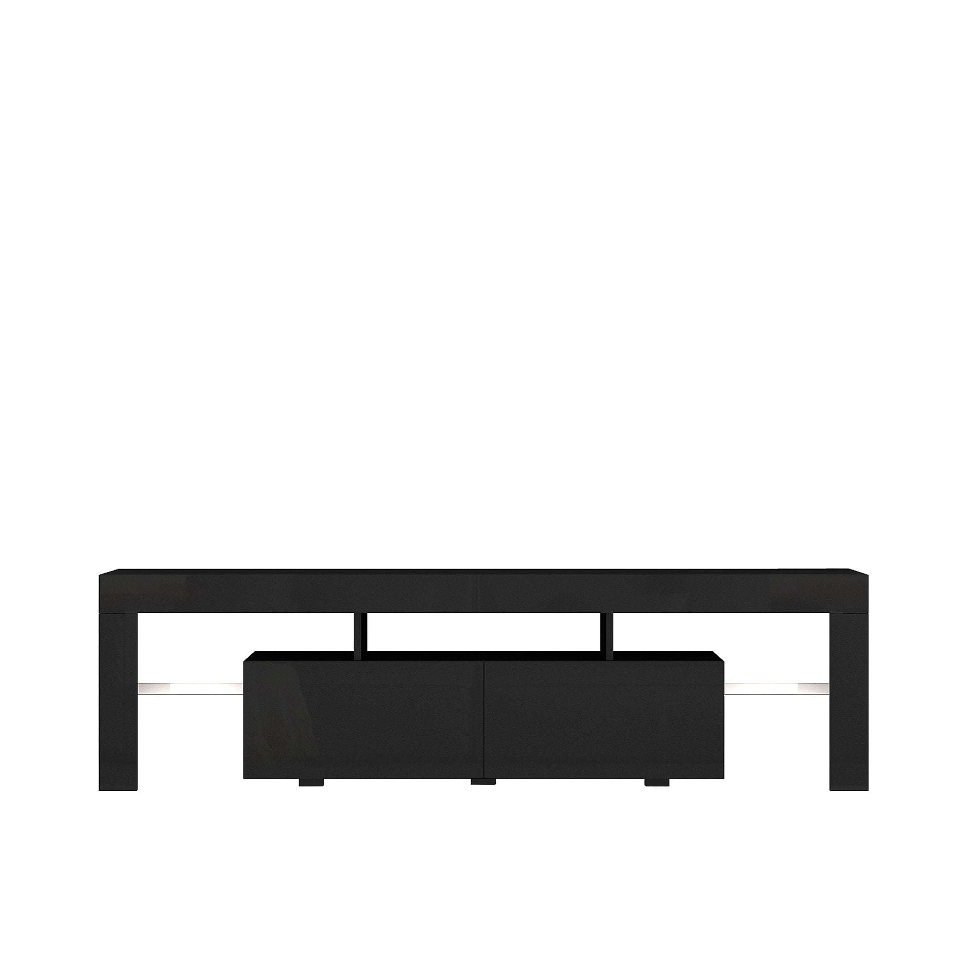 High Gloss TV Stand With LED Lights
