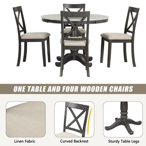 5 Pieces Dining Table And Chairs Set