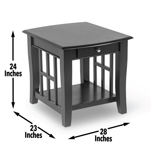 Ebony Finish End Table