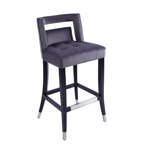 Suede Velvet Barstools