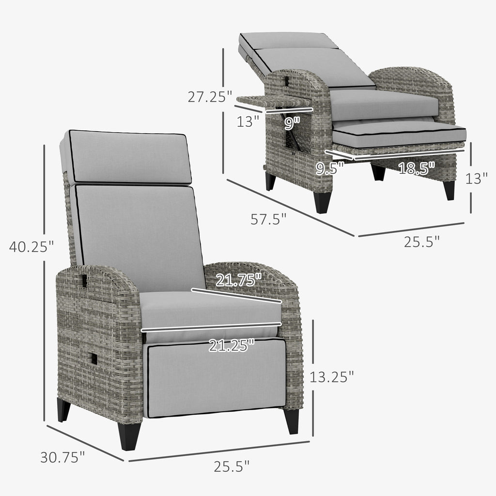 Outdoor Recliner Chair With Cushions