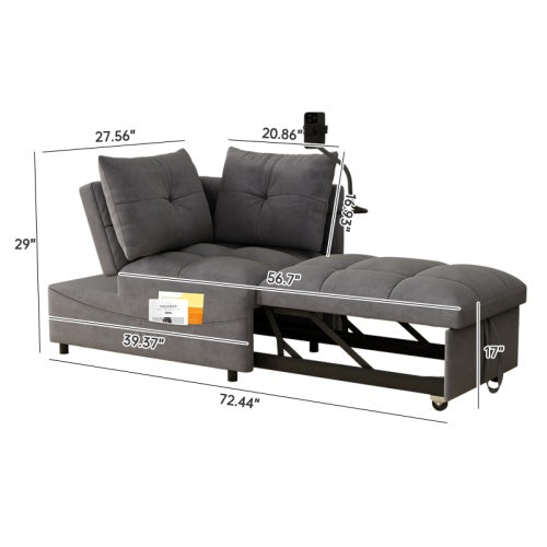 Versatile Foldable Sofa Bed In 3 Lengths