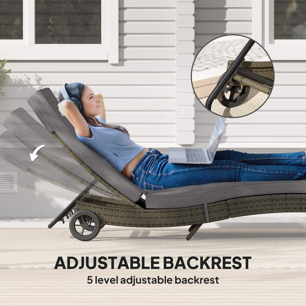 Patio Wicker Chaise Lounge