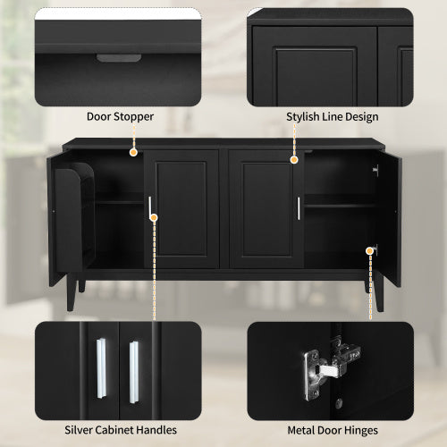 4 Door Sideboard Storage Cabinet