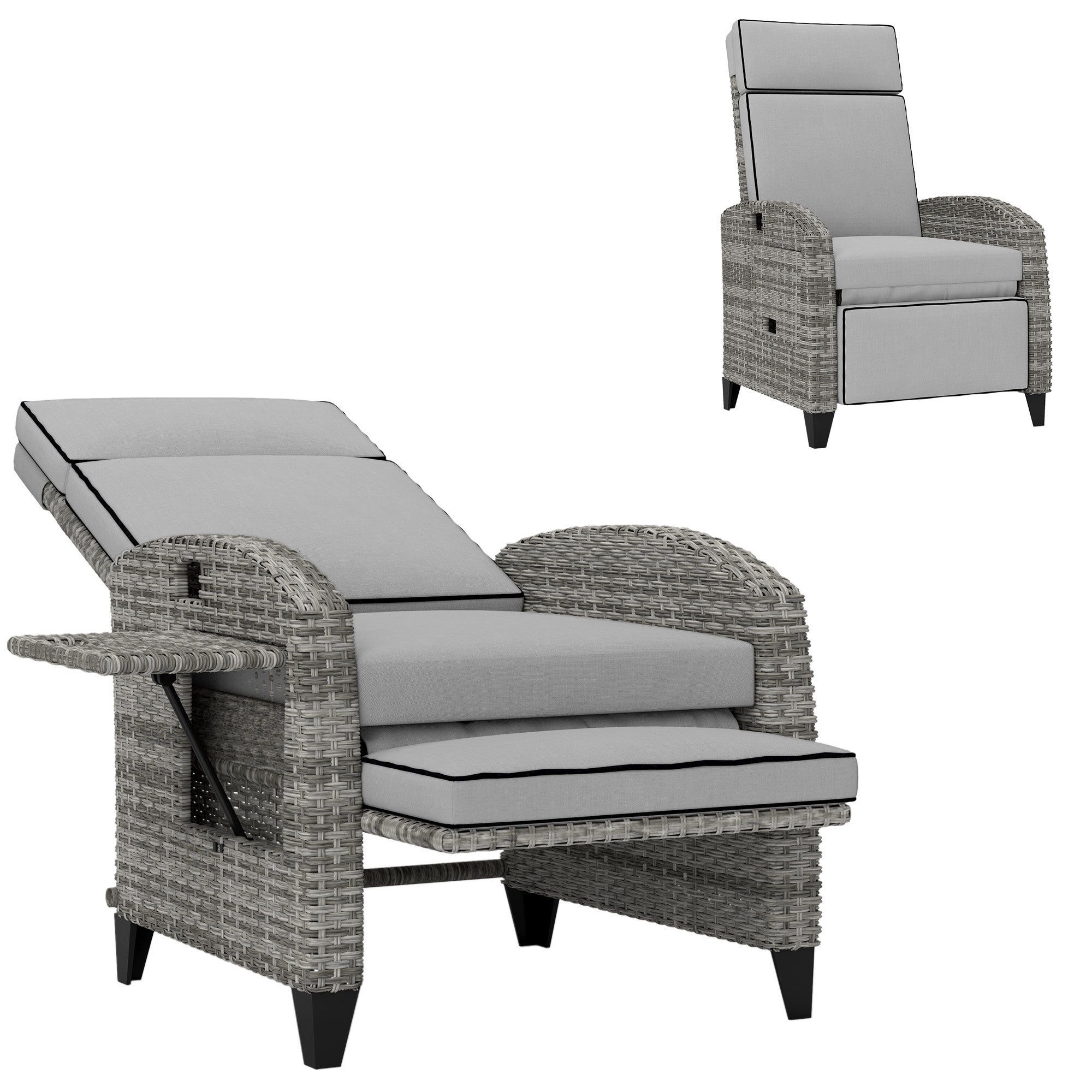 Outdoor Recliner Chair With Cushions