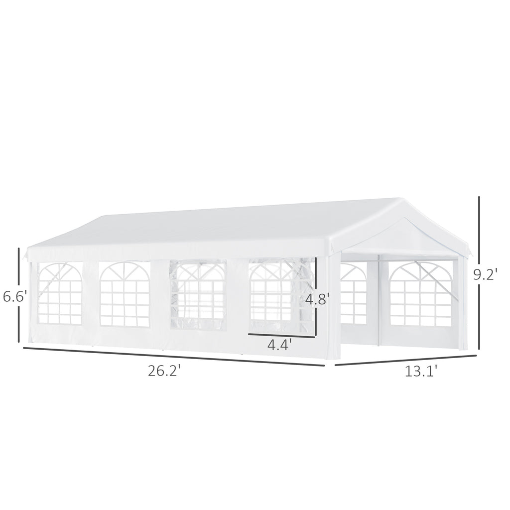 13'X26'Heavy-Duty Outdoor Carport-Party Event Tent