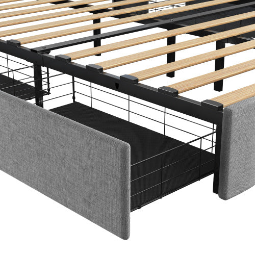 Full Size Bed Frame With LED lights