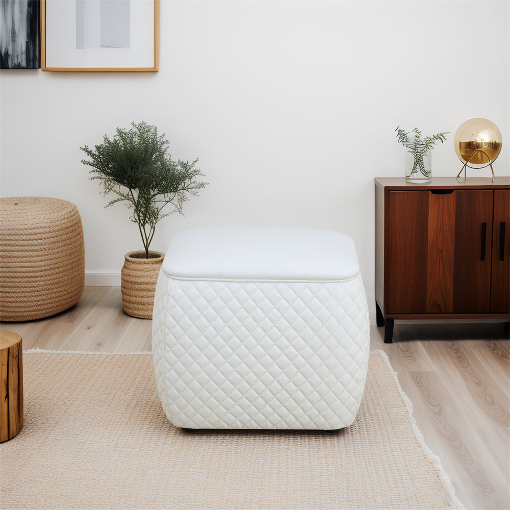 Diamond Tufted Ottoman