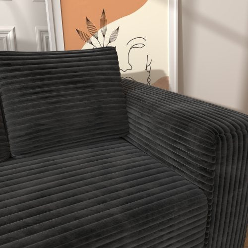 Cloud Sectional Couch With L-Shape Chaise,Corduroy Fabric