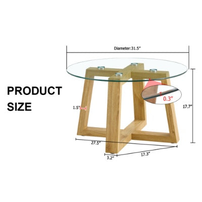 Transparent Tempered Glass Tabletop