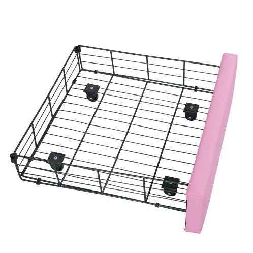 Twin Size Upholstered Bed Frame With LED Lights