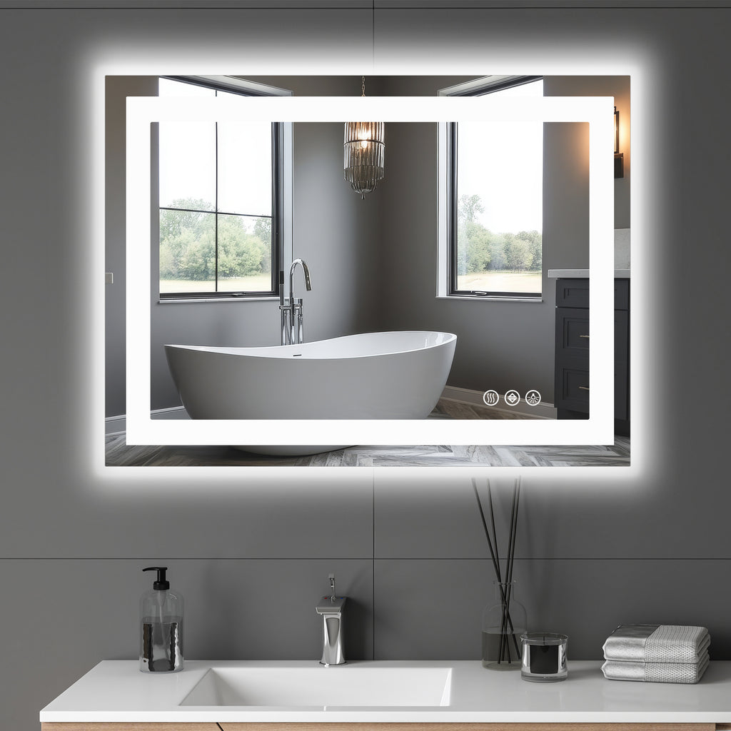 Anti-fog LED Mirror With Dual Light Source And Three Lighting Modes
