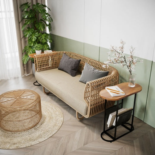 Acacia Oval Small Side Tables