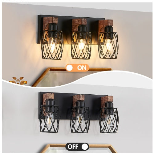 Industrial Vintage 3-Light Wall Sconce