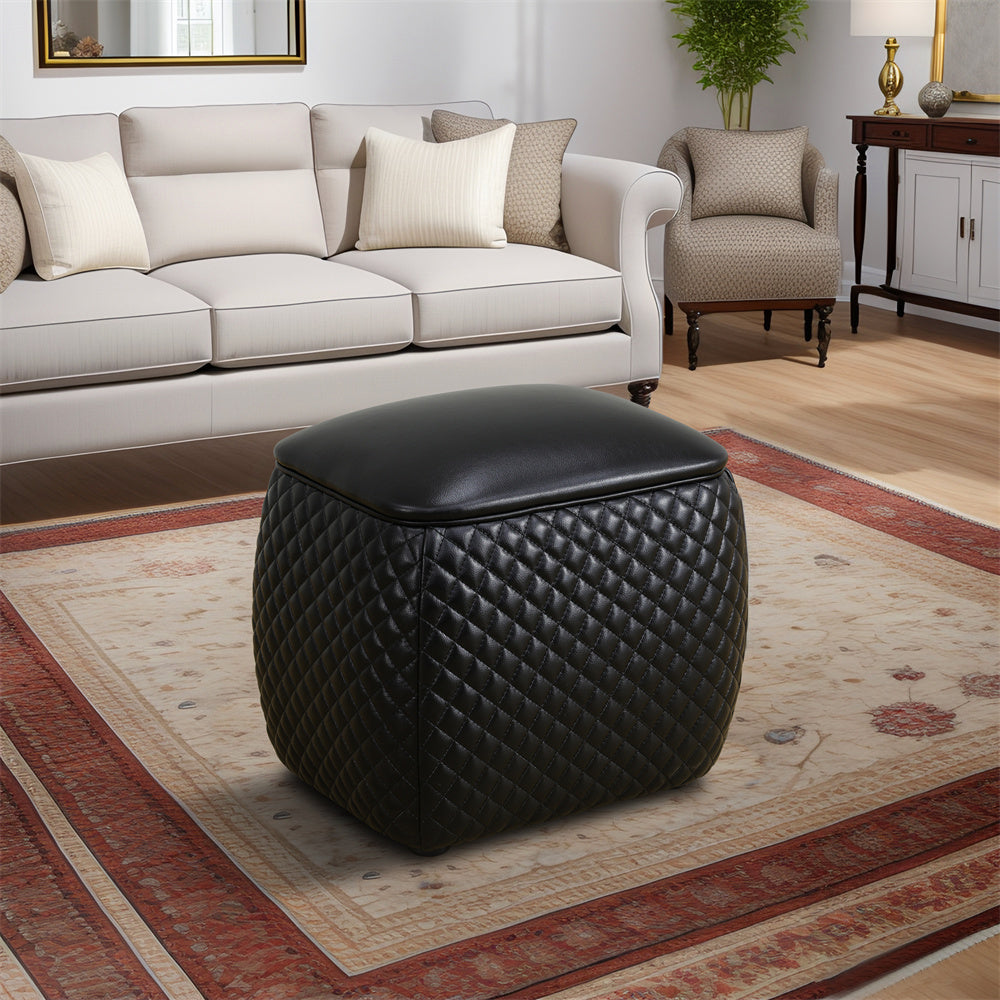 Diamond Tufted Ottoman