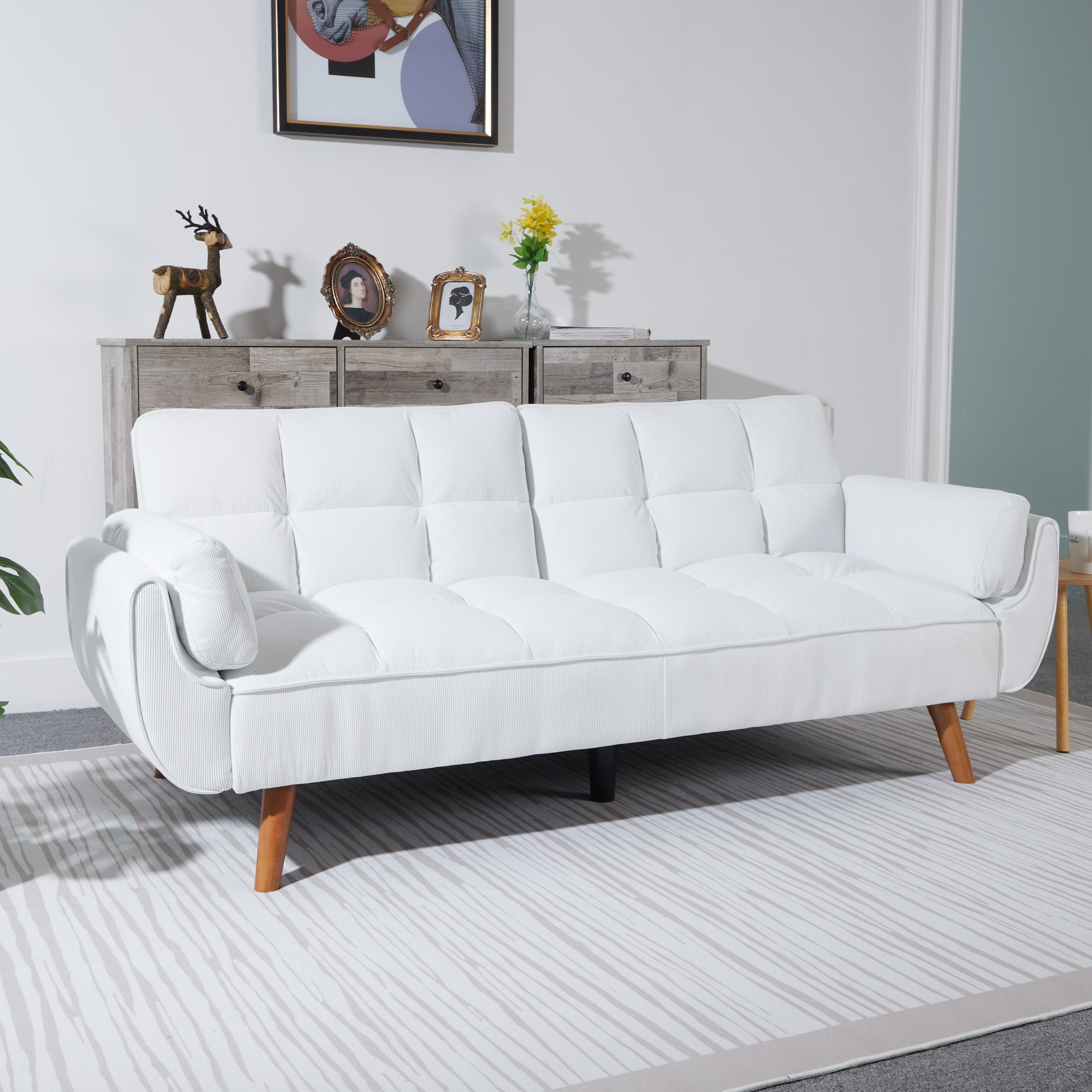 2064 Corduroy Sofa & Sofa Bed-White Icon