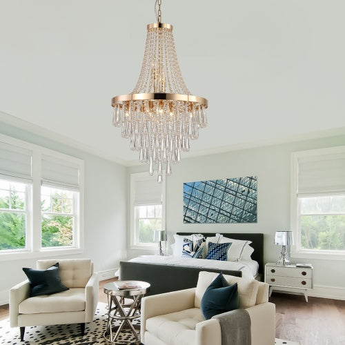 Golden Crystal Chandelier