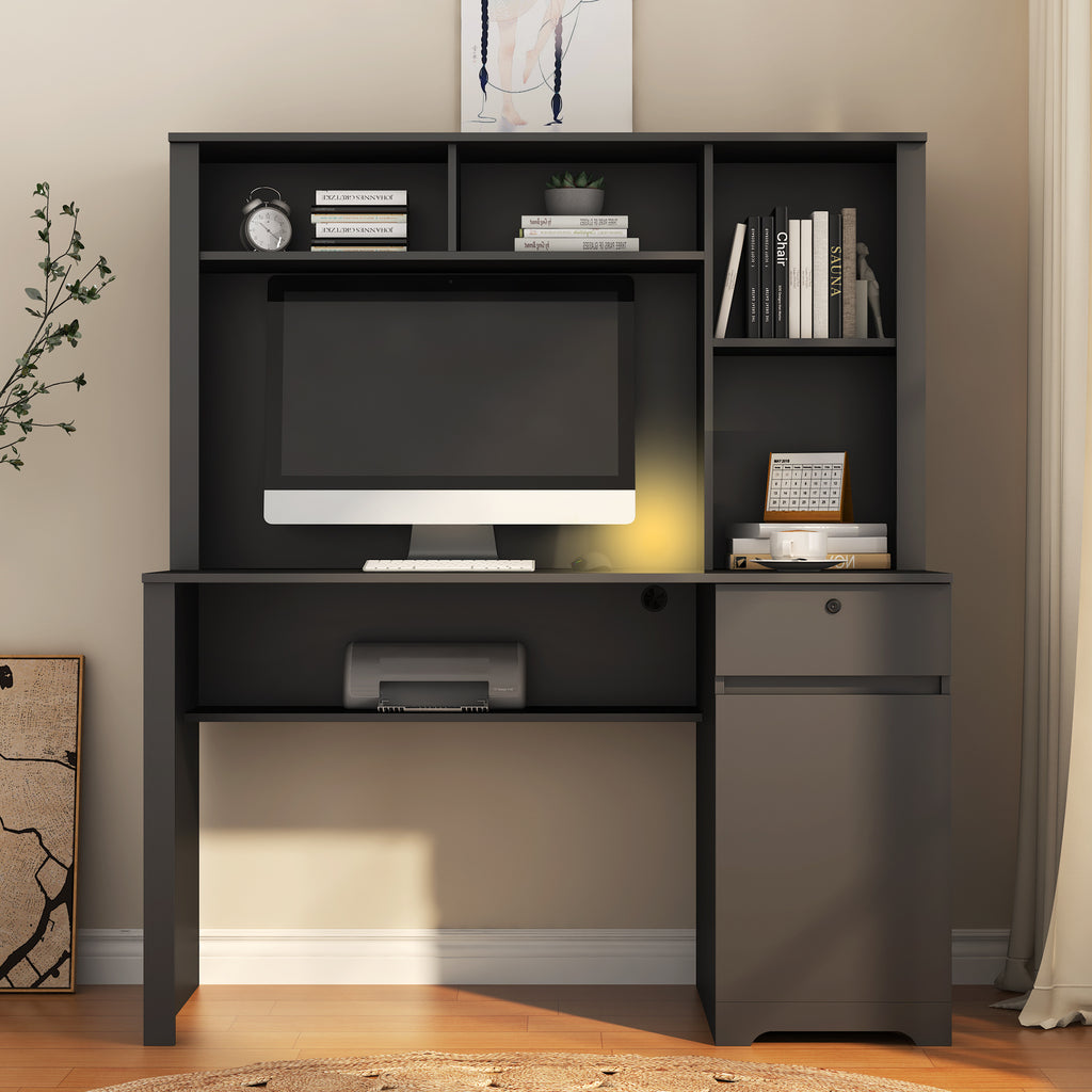 Computer Desk with Hutch & Bookshelf