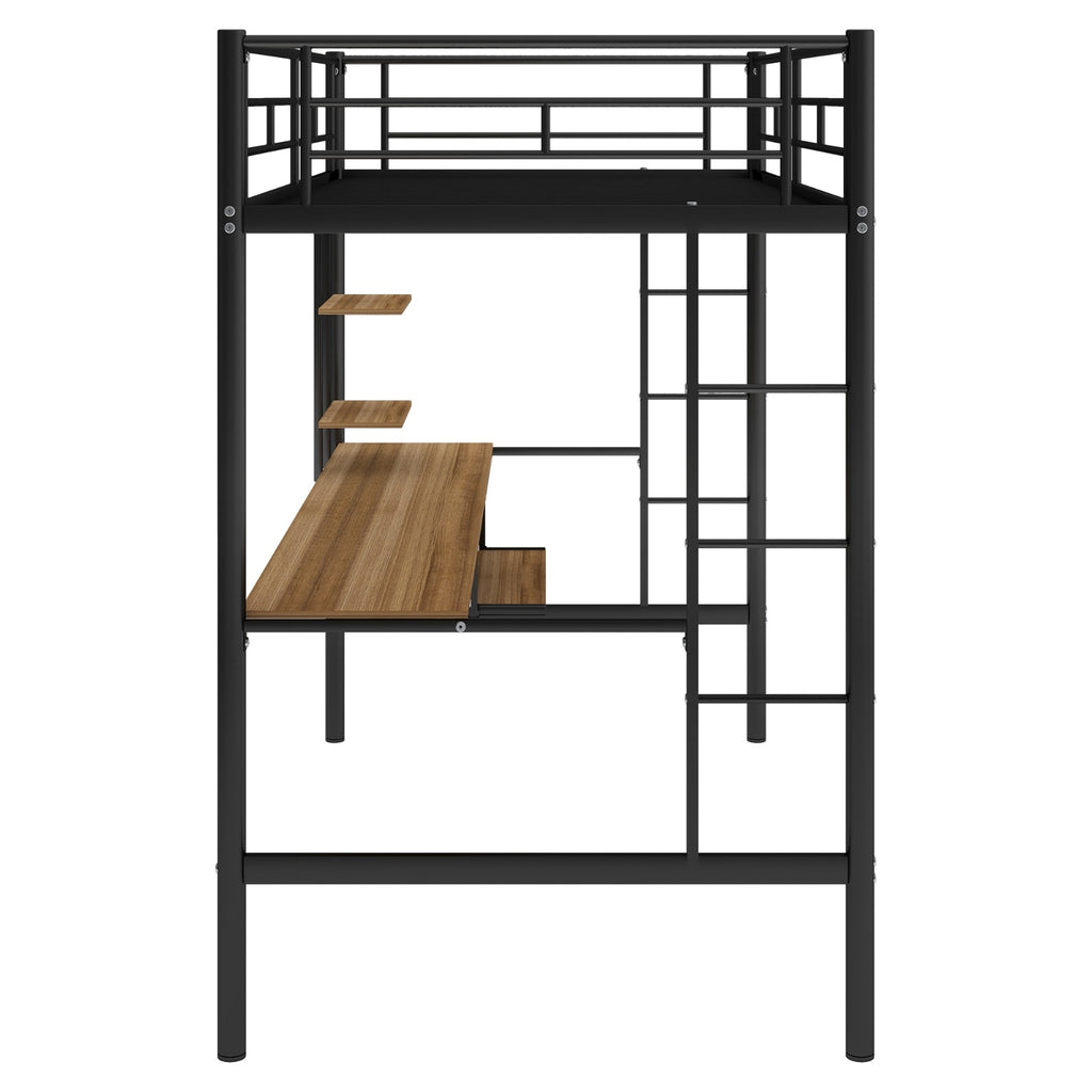 Twin Loft Bed With Desk And Shelf