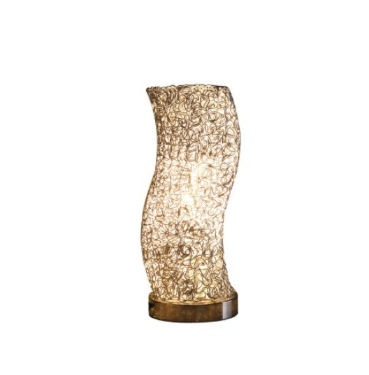 12-Inch Artemis Exposed Aluminum Wired Curve Table Lamp