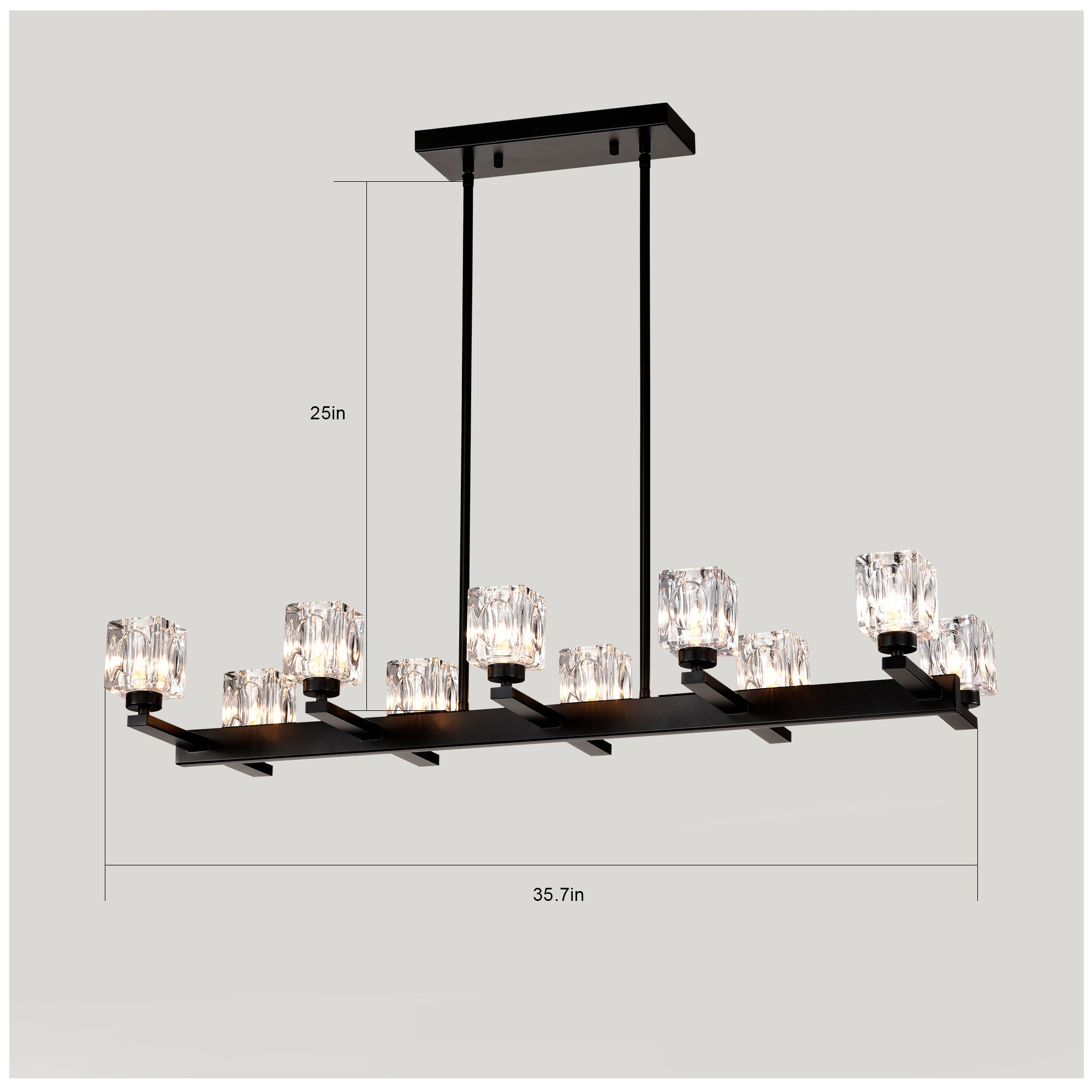 Black Farmhouse Linear Pendant