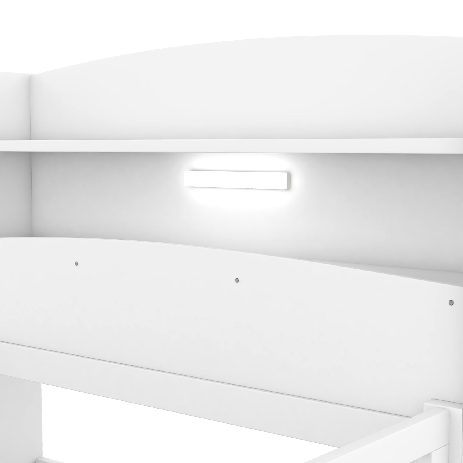 Twin Platform Bed With LED, Storage