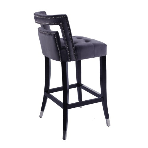 Suede Velvet Barstools