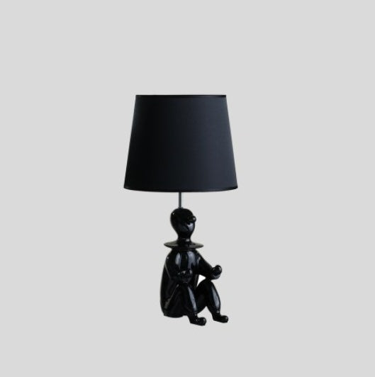 Black Modern Clown Phone Holder Resin Table Lamp