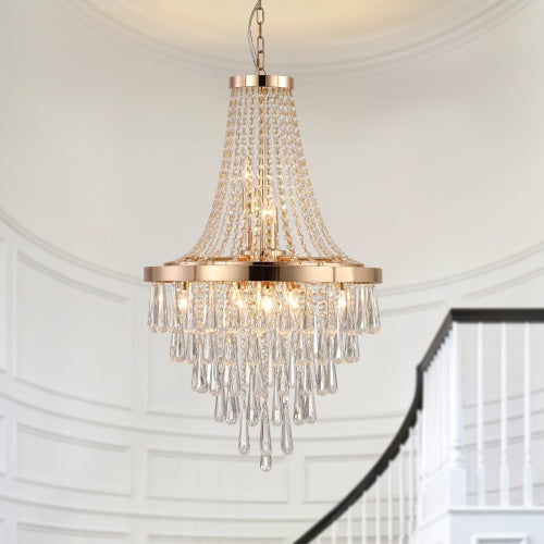 Golden Crystal Chandelier