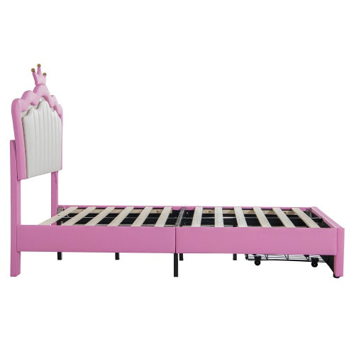 Twin Size Upholstered Bed Frame With LED Lights