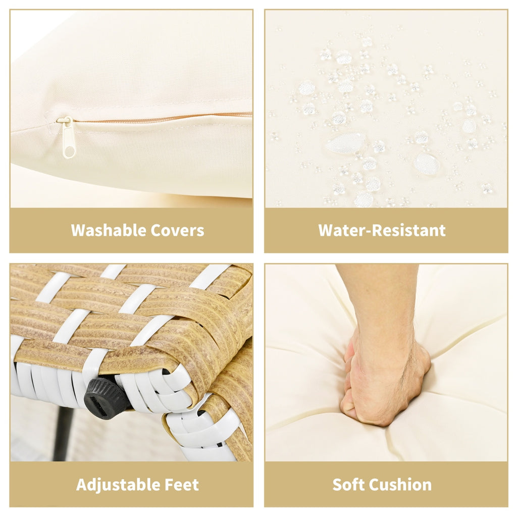 TOPMAX Patio Round Outdoor Sectional Sofa Set