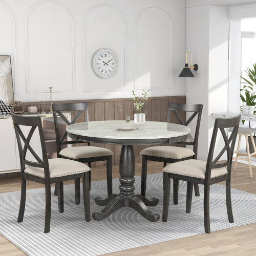 5 Pieces Dining Table And Chairs Set