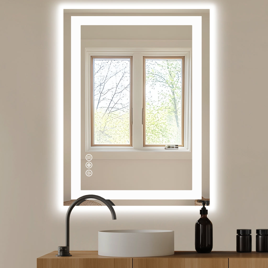 Anti-fog LED Mirror With Dual Light Source And Three Lighting Modes