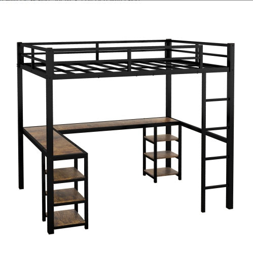 Loft Bed With Desk And Shelves