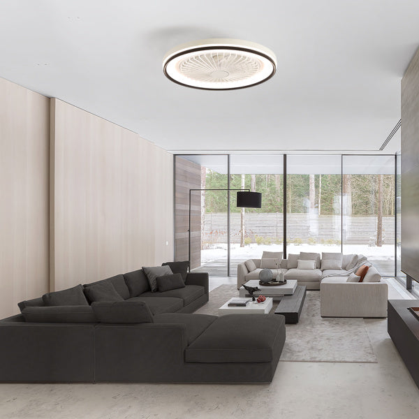 LED Ceiling Fan With Embedded Bladeless 6-speed Remote Control