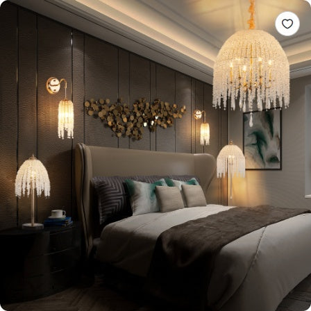 Elegant Crystal Floor Lamp Vintage Waterfall Design