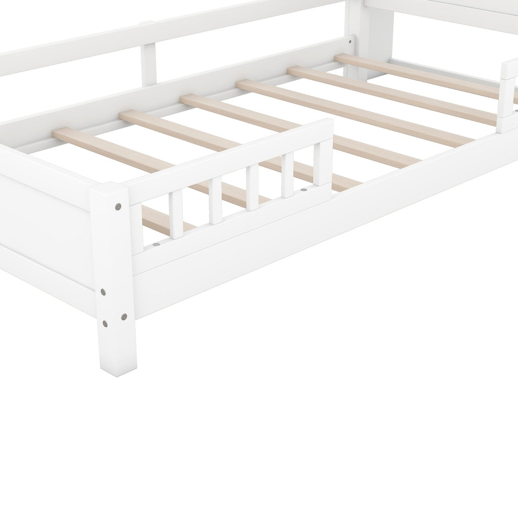 Twin Platform Bed With LED, Storage