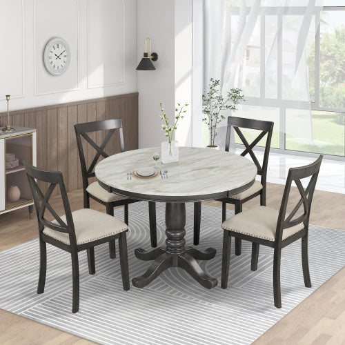 5 Pieces Dining Table And Chairs Set