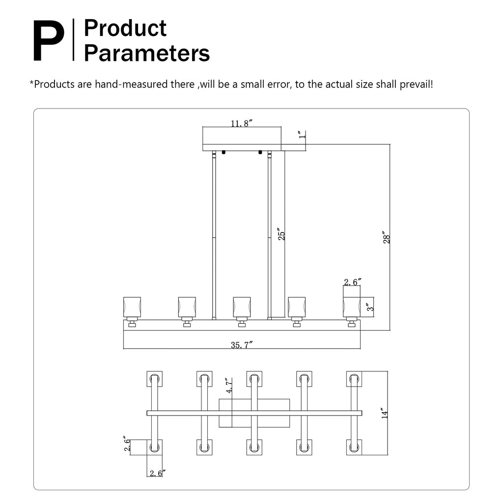 Black Farmhouse Linear Pendant
