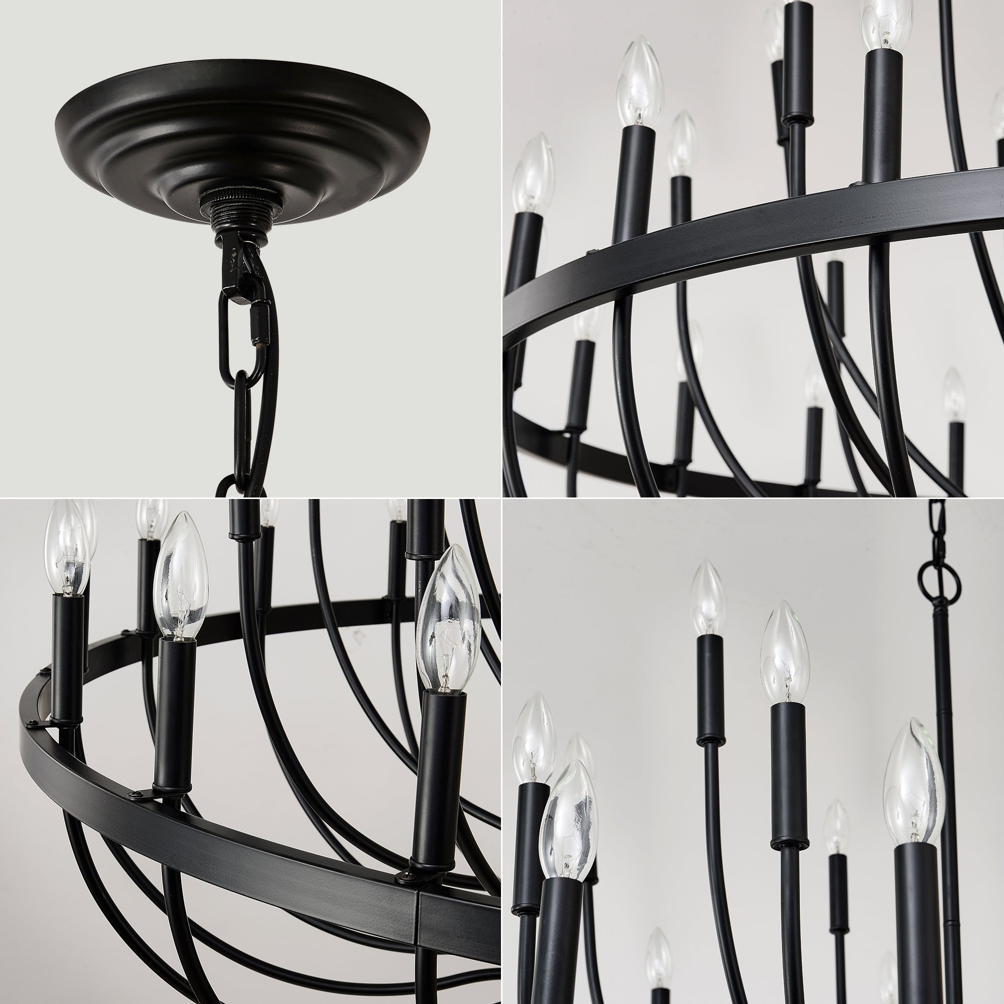 Iron Candle Chandelier