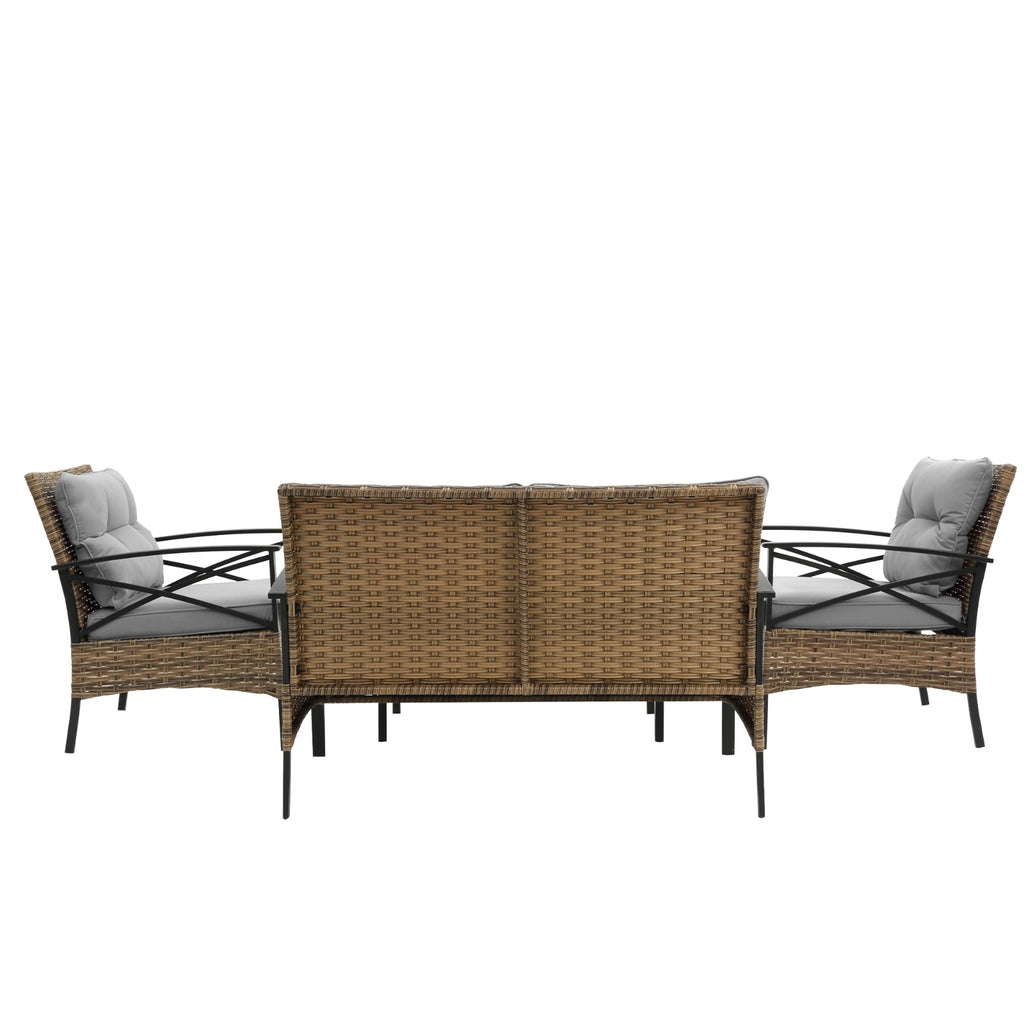 Patio 4 Piece Sectional Sofa Set