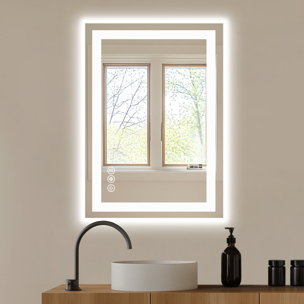Anti-fog LED Mirror With Dual Light Source And Three Lighting Modes