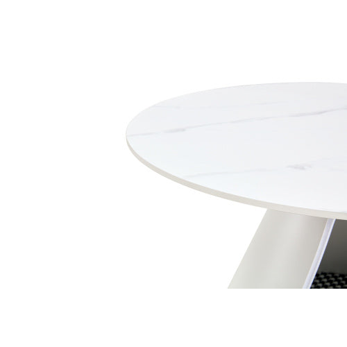 Set Of 2 Coffee Round Tables With A Marble-look Top