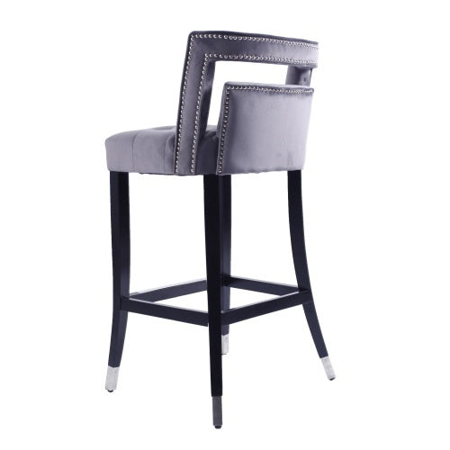 Suede Velvet Barstools