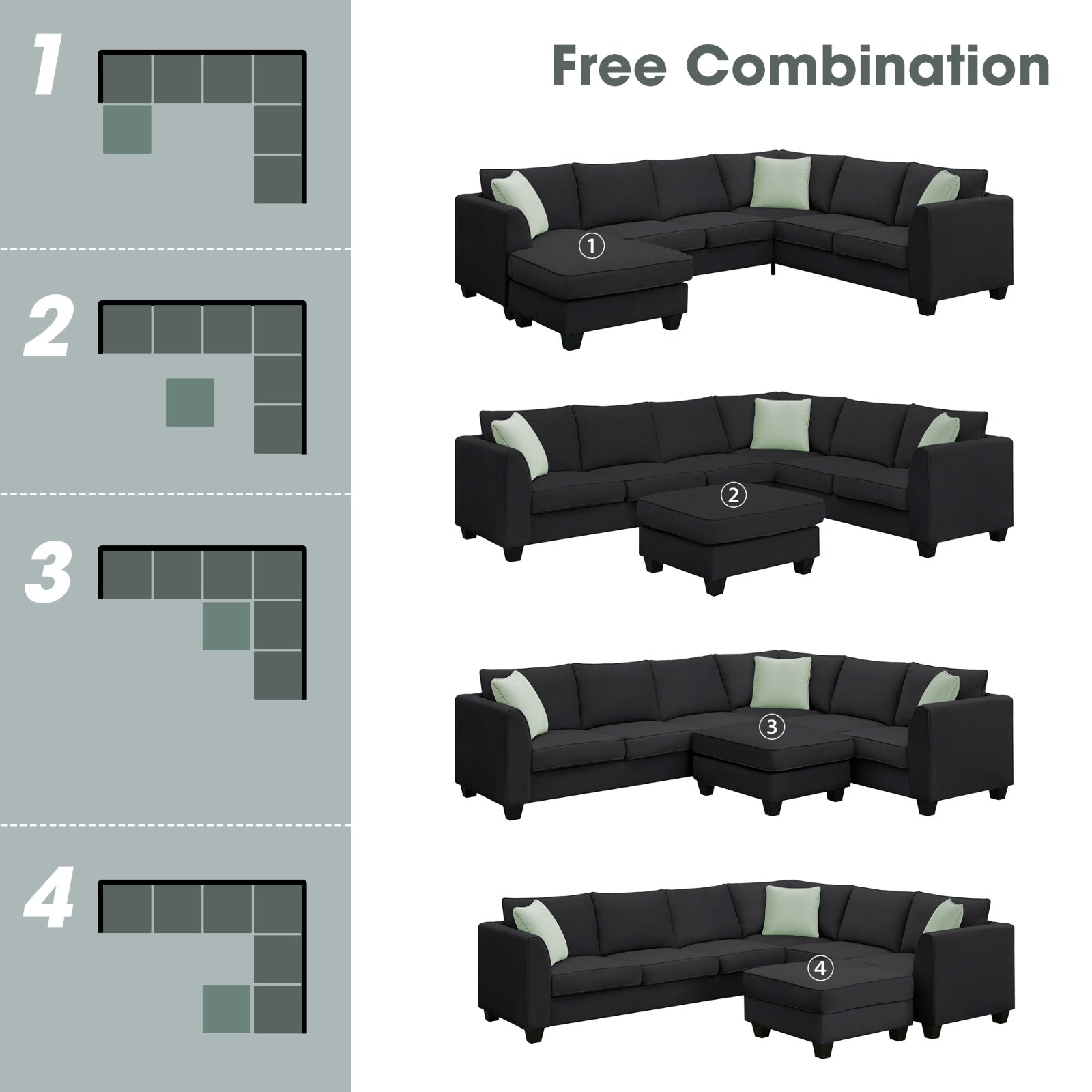 7 Seats Sectional sofa