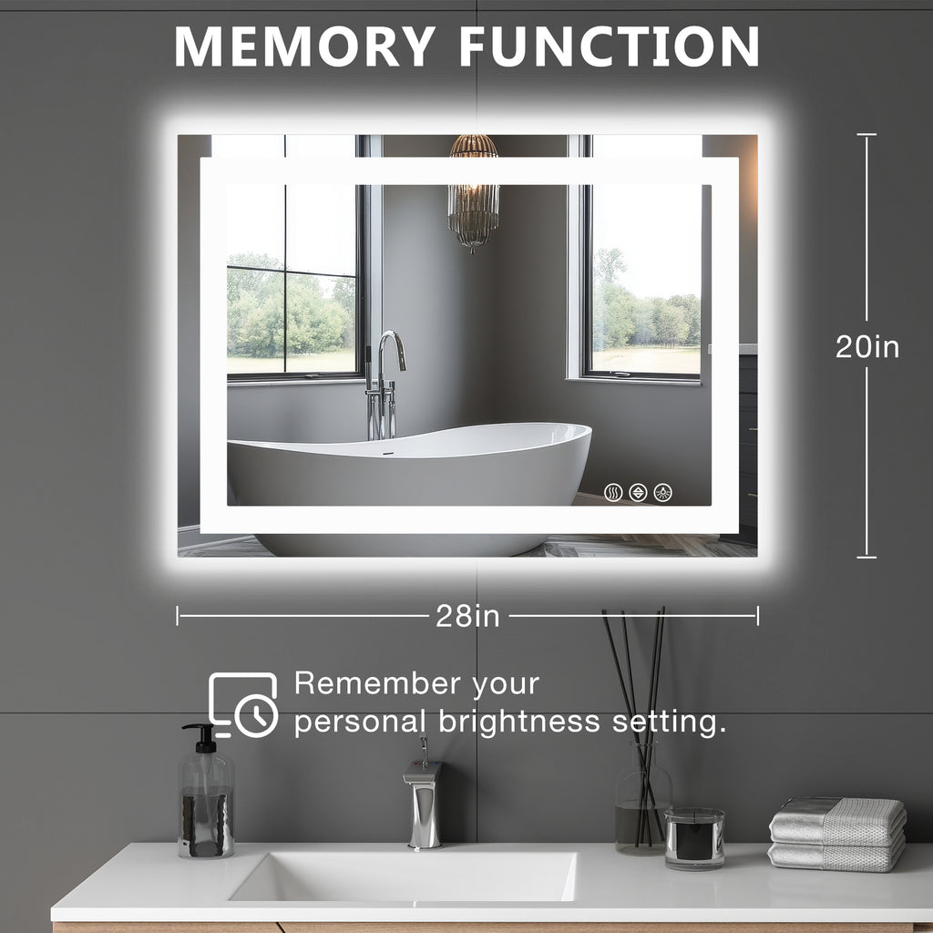 Anti-fog LED Mirror With Dual Light Source And Three Lighting Modes
