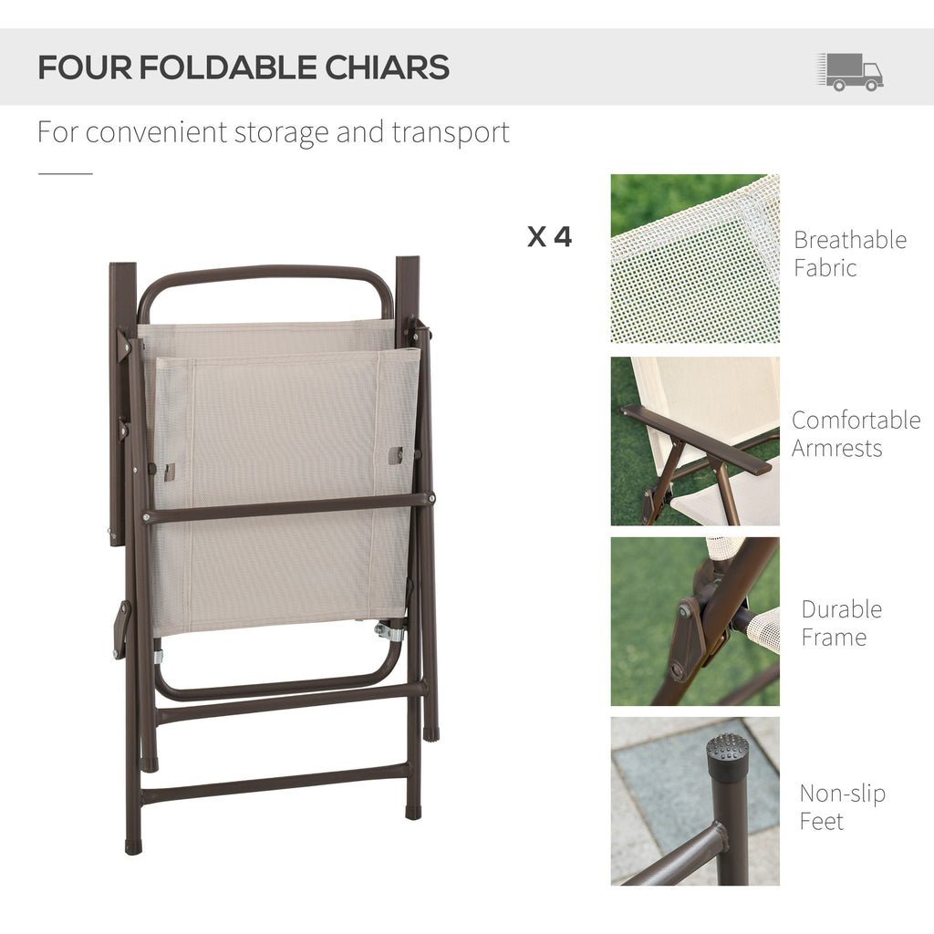 6-Piece Patio Dining Set With Umbrella