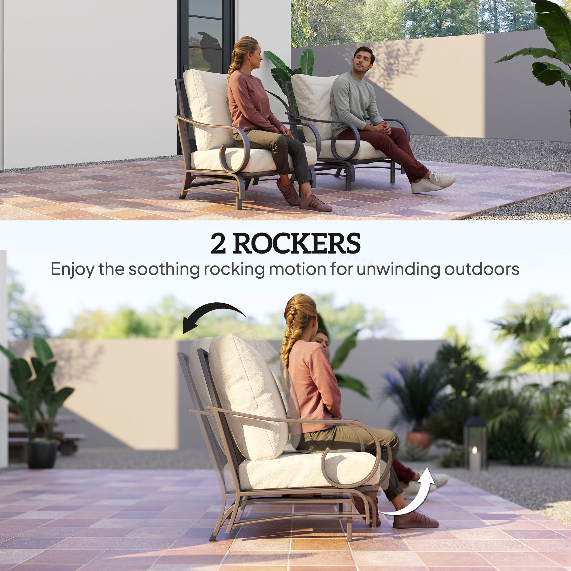 5 Piece Backyard Patio Furniture Set