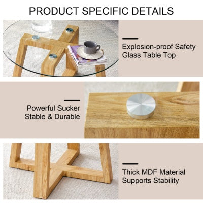 Transparent Tempered Glass Tabletop